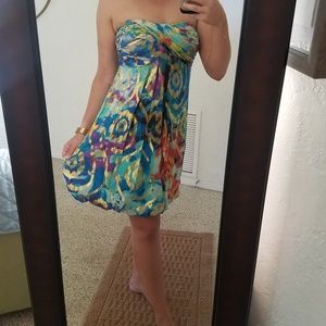 Strapless Multicolor Cocktail Dress
